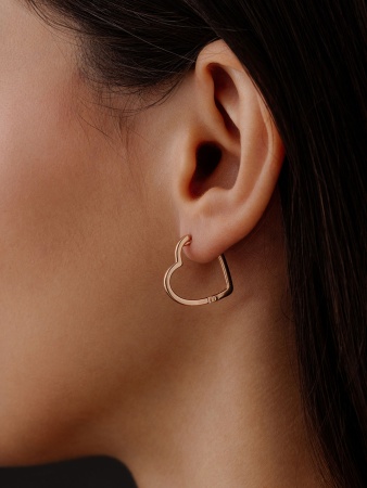 Серьги из серебра с фианитом