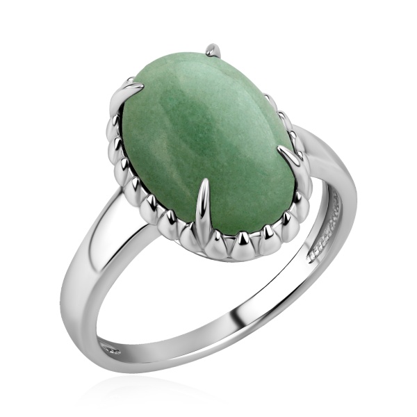 Купить кольцо из серебра с авантюрином в интернет-магазине KRASNOE