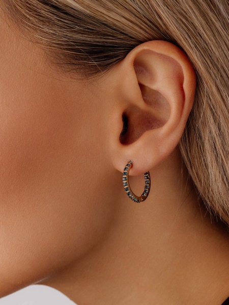 Серьги из серебра с топазом со скидкой