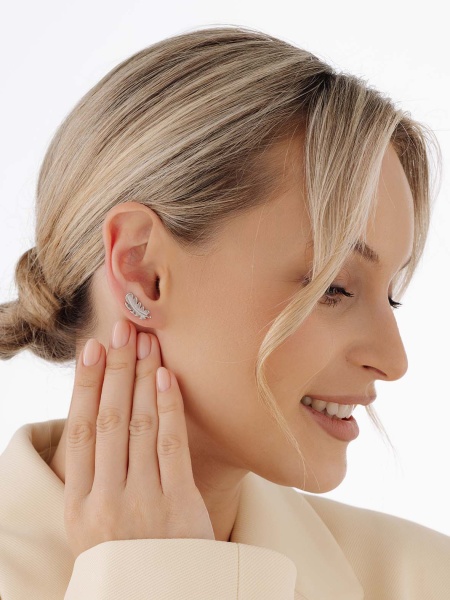 Серьги из серебра без вставок в ювелирном интернет-магазине