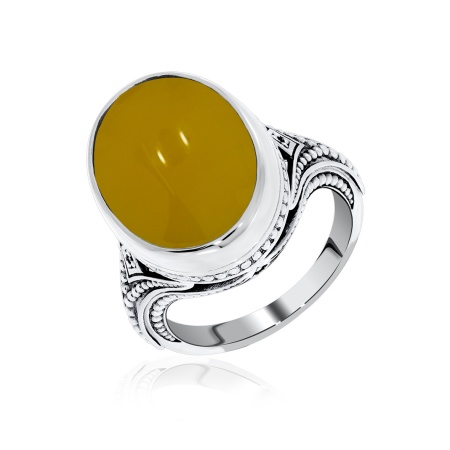 Купить кольцо из серебра с агатом и фианитами в интернет-магазине KRASNOE