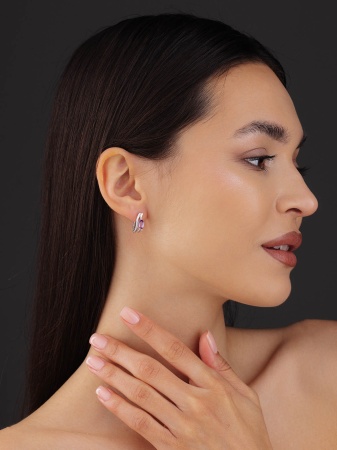 Серьги из серебра с аметистом