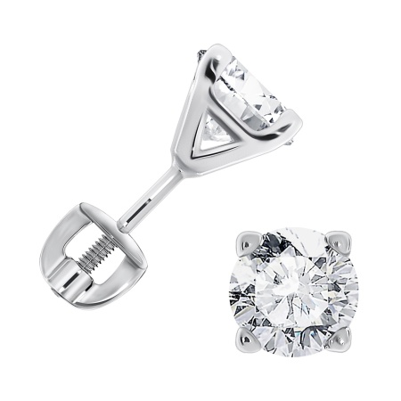 Пусеты из серебра с фианитами П340200860 от KRASNOE, металл Серебро, вставка Фианит