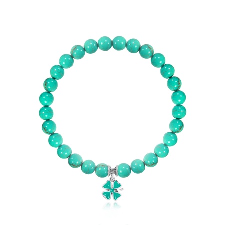 Купить браслет из серебра с эмалью и магнезитами