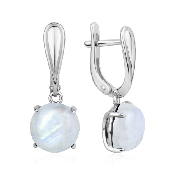 Серьги из серебра с горным хрусталем