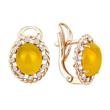 Серьги из серебра с агатом