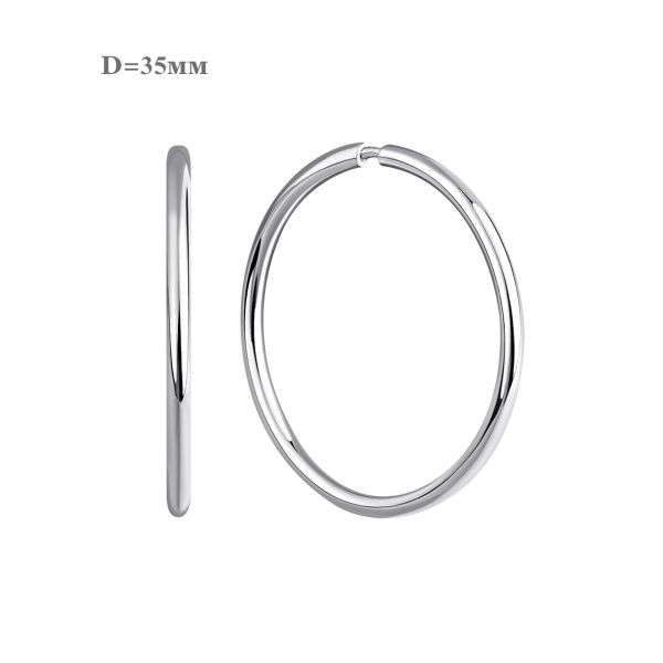 Серьги из серебра без вставок