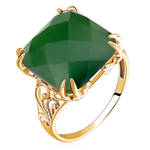 Кольцо из серебра с агатом со скидкой