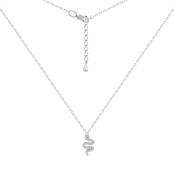 Колье из серебра с фианитами в ювелирном интернет-магазине