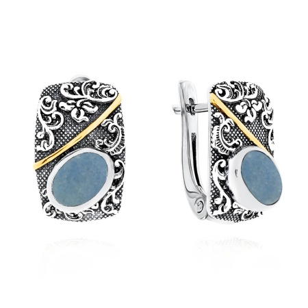 Серьги из серебра с виоланами 2317В01367 от KRASNOE, металл Серебро, вставка Виолан