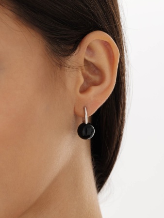 Серьги из серебра с агатами 2340394318-20 от KRASNOE, металл Серебро, вставка Агат