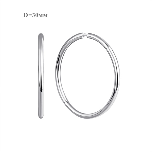 Серьги из серебра без вставок