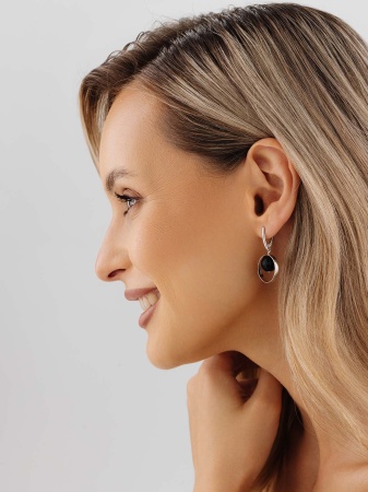 Серьги из серебра с агатами 2340391026-20 от KRASNOE, металл Серебро, вставка Агат