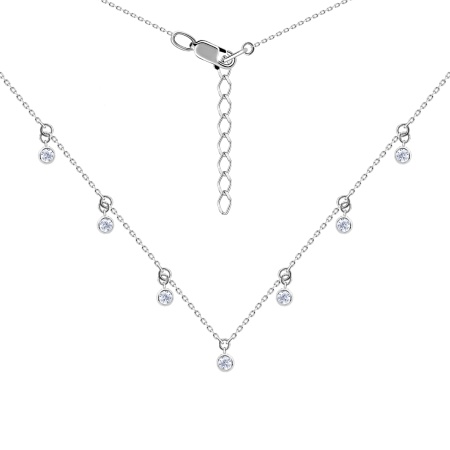 Колье из серебра с фианитом 8340205079л-9-38
