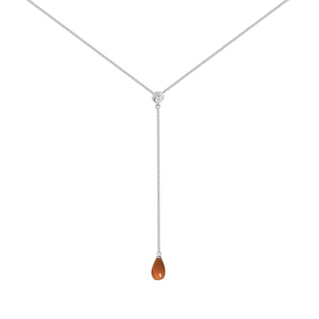 Колье из серебра с агатом 8340393233-45-40