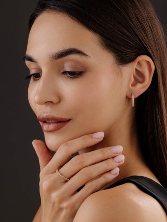 Серьги из серебра с цитринами 2340111315 от KRASNOE, металл Серебро, вставка Цитрин