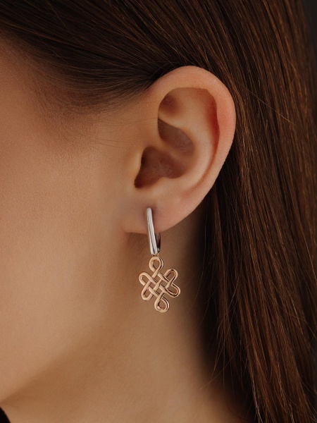 Серьги из серебра без вставок со скидкой