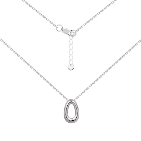 Колье из серебра без вставок 8340406710-16-45