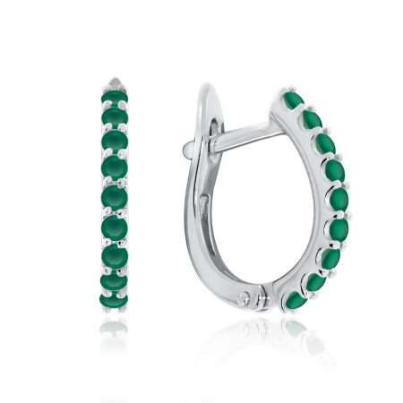 Серьги из серебра с агатами 2340391315-1-60 от KRASNOE, металл Серебро, вставка Агат