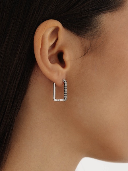 Серьги из серебра с ситаллами в ювелирном интернет-магазине