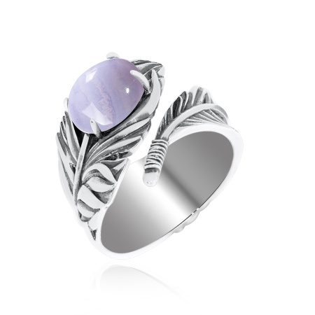 Купить кольцо из серебра с агатом в интернет-магазине KRASNOE