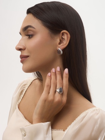 Серьги из серебра с агатами 2310390977-21 от KRASNOE, металл Серебро, вставка Агат