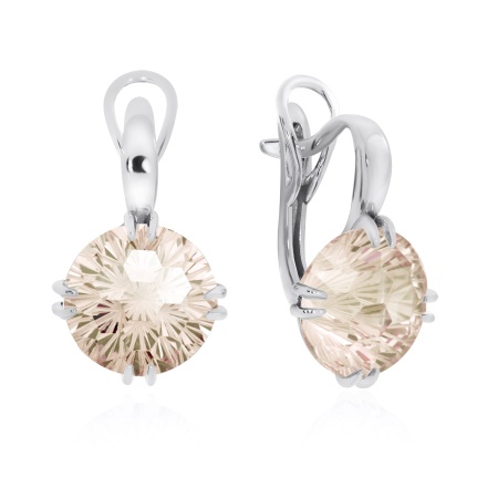 Серьги из серебра с фианитом