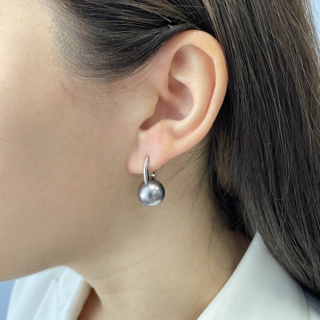 Серьги из серебра с жемчугом
