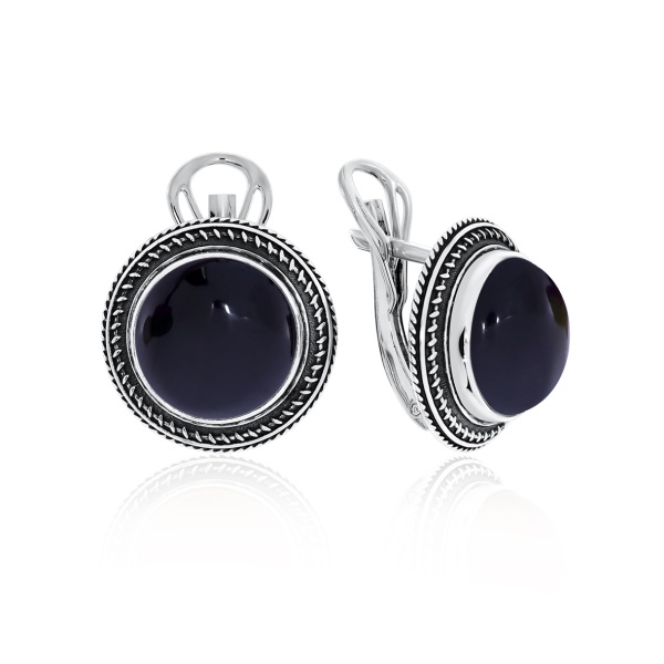 Серьги из серебра с агатами 2310390954-20 от KRASNOE, металл Серебро, вставка Агат