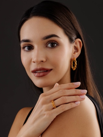 Серьги из серебра с цитрином