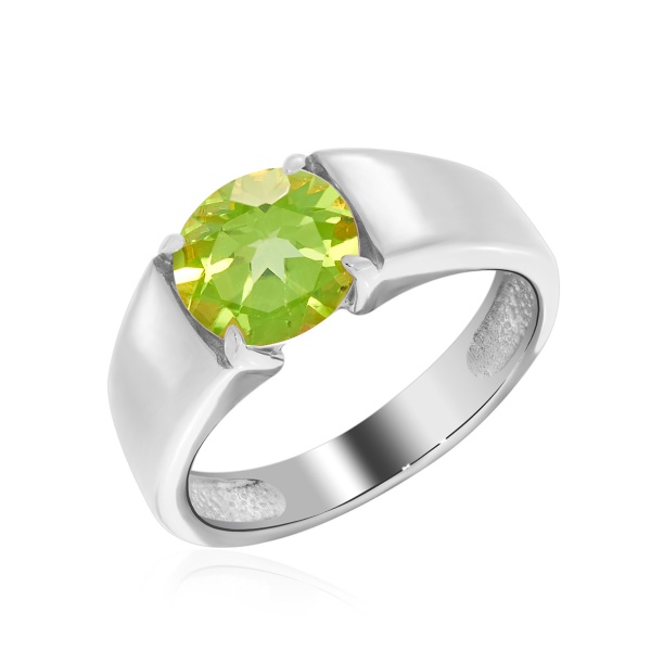 Купить кольцо из серебра с хризолитом в интернет-магазине KRASNOE