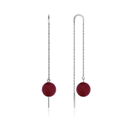 Серьги из серебра с агатами