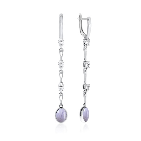 Серьги из серебра с агатом 2340391513-84 от KRASNOE, металл Серебро, вставка Агат
