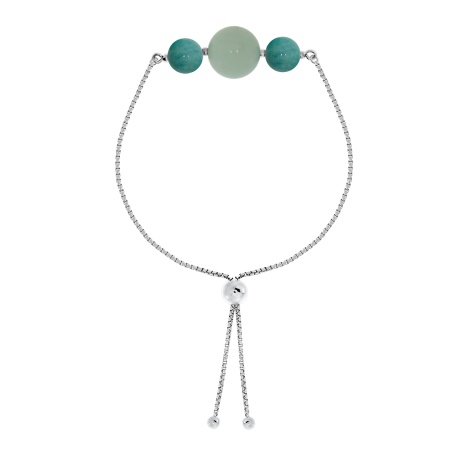 Купить браслет из серебра с амазонитами