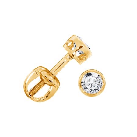 Пусеты из серебра с фианитами