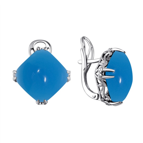 Серьги из серебра с агатами в ювелирном интернет-магазине