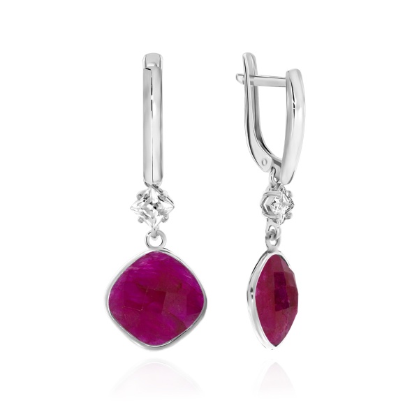 Серьги из серебра с агатом