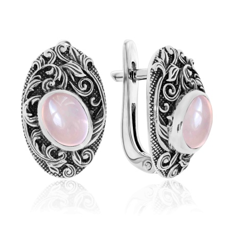 Серьги из серебра с кварцем 2310101369-30 от KRASNOE, металл Серебро, вставка Кварц