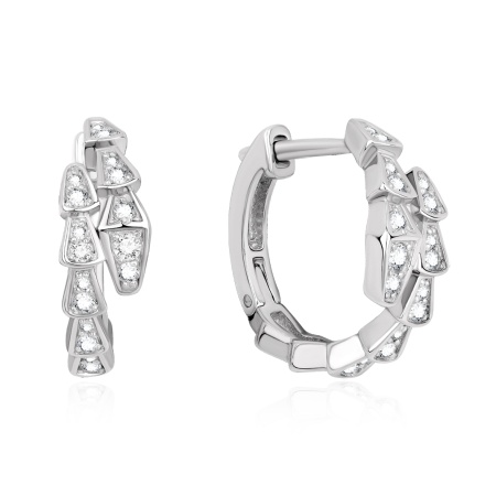 Серьги из серебра с фианитом