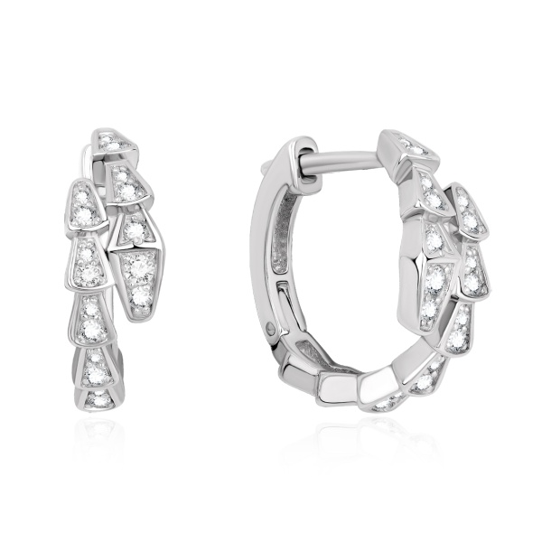 Серьги из серебра с фианитом