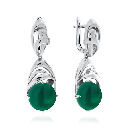 Серьги из серебра с агатами 2340390953-60 от KRASNOE, металл Серебро, вставка Агат