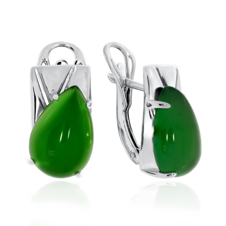 Серьги из серебра с агатами
