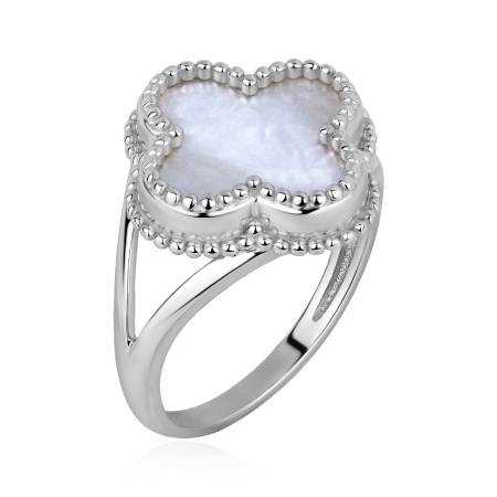 Купить кольцо из серебра с перламутром в интернет-магазине KRASNOE