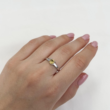 Купить кольцо из серебра с цитрином в интернет-магазине KRASNOE