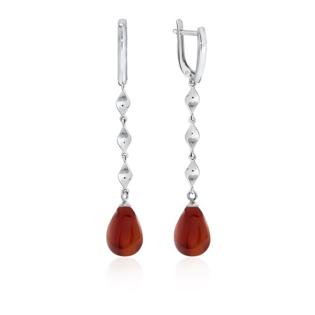 Серьги из серебра с агатами 2340391515-40 от KRASNOE, металл Серебро, вставка Агат