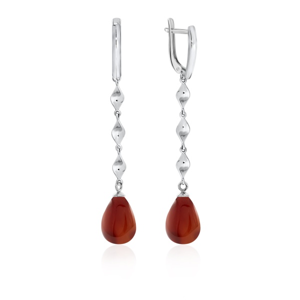 Серьги из серебра с агатами 2340391515-40 от KRASNOE, металл Серебро, вставка Агат