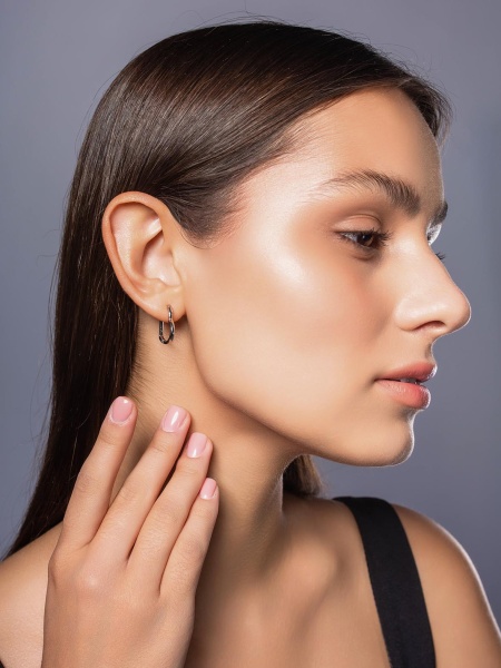 Серьги из серебра без вставок 2340401893 от KRASNOE, металл Серебро, вставка Без вставок