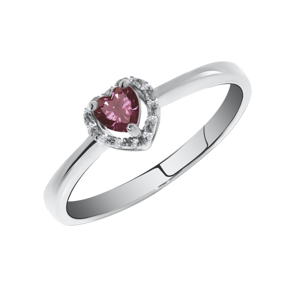 Кольцо из серебра с кристалл ювелирныйом и фианитами со скидкой