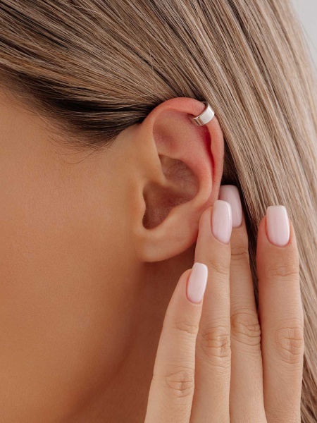 Серьги из серебра без вставок 2340404889 от KRASNOE, металл Серебро, вставка Без вставок