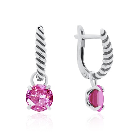 Серьги из серебра с топазом